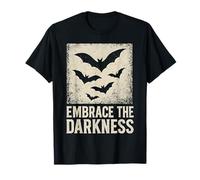 Embrace The Darkness Distressed Bat Gothic T-Shirt T-Shirt