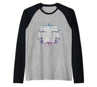 Embrace The Existential Dread Philosophy Nihilist Aesthetic Raglan Baseball Tee