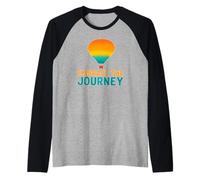Embrace The Journey Hot Air Balloon Raglan Baseball Tee