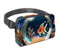 Embrace The Outdoors with Confidence, Get our Adjustable Strap Fanny Bag, a Travel Waist Pack for Men and Women, Perfect for Running, Walking, Hiking, and Cycling, Beautiful Fish Crystal Ball