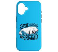 Embrace the Sea Cows with Our "Save the Chubby Mermaid" Case for iPhone 16