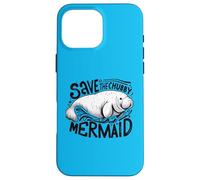 Embrace the Sea Cows with Our "Save the Chubby Mermaid" Case for iPhone 16 Pro Max