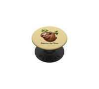 Embrace the Slow Funny Cute Lazy Sloth Animal Design PopSockets Adhesive PopGrip