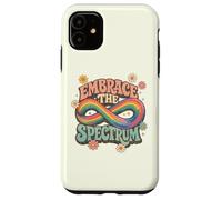 Embrace The Spectrum Groovy Infinity Retro Autism Awareness Case for iPhone 11