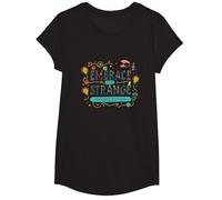 Embrace The Strange: Teacher Edition Quirky Inspirational T-Shirt, Girls, Black, Medium