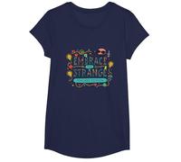 Embrace The Strange: Teacher Edition Quirky Inspirational T-Shirt, Girls, Navy, Medium