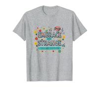 Embrace The Strange: Teacher Edition Quirky Inspirational T-Shirt, Men, Heather Grey, M