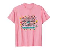 Embrace The Strange: Teacher Edition Quirky Inspirational T-Shirt, Men, Pink, M