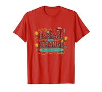 Embrace The Strange: Teacher Edition Quirky Inspirational T-Shirt, Men, Red, XXL