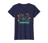 Embrace The Strange: Teacher Edition Quirky Inspirational T-Shirt, Women, Navy, XXL