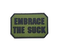 Embrace The Suck PVC Airsoft Paintball Morale Patch (Green)