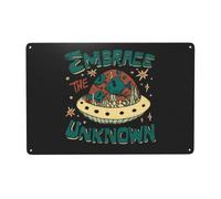 Embrace The Unknown tin sign Metal Tin Signs home decor Man Cave Art Decorations Metal Sign Wall Decor Tin Signs Vintage Garage signs Yard Signs wall art metal signs gifts 8x12inch
