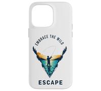 Embrace the Wild Escape Call of Nature Fishing Shore Motif Case for iPhone 14 Pro Max