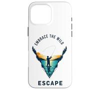 Embrace the Wild Escape Call of Nature Fishing Shore Motif Case for iPhone 16 Pro Max
