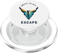 Embrace the Wild Escape Call of Nature Fishing Shore Motif PopSockets PopGrip for MagSafe