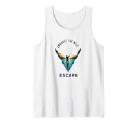 Embrace the Wild Escape Call of Nature Fishing Shore Motif Tank Top