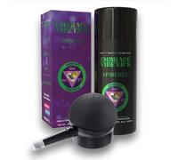 EMBRACE VIBE'ER'S FIBERS Hair Building Fiber 25g + Precision Applicator Pump Bundle | Instant Hair Thickening Fibres | Natural Fuller Look | Cosmetic Hair Density Solution (Black)