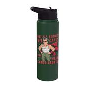 Embrace Your Inner Hero with Dad Cargo Shorts Stainless Steel Insulated Water Bottle