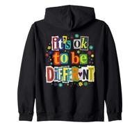 Embrace Your Uniqueness Collage Style Design Zip Hoodie