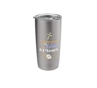 Embraced By God for 64 Years 64th Birthday Religious Theme Stainless Steel Insulated Tumbler