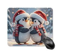 Embracing Penguins Mouse Pad Square Mouse Mat Non-Slip Rubber Base Mousepad Wireless Mice Mat for Gaming, Office & Home, Waterproof Mouses Mats for Laptop/Desktop 25 * 30cm