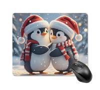 Embracing Penguins Square Mouse Pad Portable Computer Mousepad with Non-Slip Rubber Base 18 * 22cm Ultra-Thin Gaming Mouse Mat for Computer Laptop Office Desk Accessories