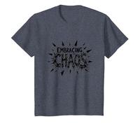 Embracing The Chaos: Edgy Bold Statement for Rebels T-Shirt, Kids, Heather Blue, 2 Years