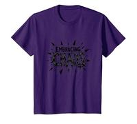 Embracing The Chaos: Edgy Bold Statement for Rebels T-Shirt, Kids, Purple, 6 Years