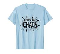 Embracing The Chaos: Edgy Bold Statement for Rebels T-Shirt, Men, Baby Blue, XL