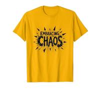 Embracing The Chaos: Edgy Bold Statement for Rebels T-Shirt, Men, Bright Gold, XL