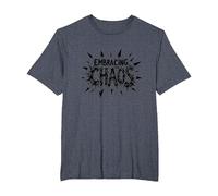 Embracing The Chaos: Edgy Bold Statement for Rebels T-Shirt, Men's Big and Tall, Heather Blue, 2X Tall
