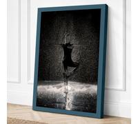 Embracing the Storm Modern Canvas Wall Art Print 18x12 Inch (46 x 30 cm)