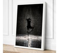 Embracing the Storm Modern Canvas Wall Art Print 24x16 Inch (61 x 41 cm)