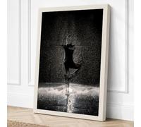 Embracing the Storm Modern Canvas Wall Art Print 30x20 Inch (76 x 51 cm)