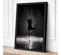 Embracing the Storm Modern Canvas Wall Art Print 30x20 Inch (76 x 51 cm)