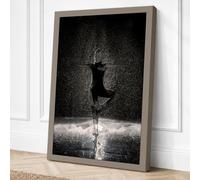 Embracing the Storm Modern Canvas Wall Art Print 36x24 Inch (91 x 61 cm)