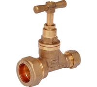Embrass Peerless Stopcock 15mm Copper to 25mm Poly