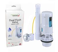 Embrass Peerless Toilet Cistern Dual Flush Valve, Oval Push Button WRAS Approved