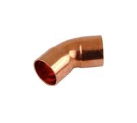 Embrass Peerless Trade End Feed Elbow 45deg WRAS 22mm