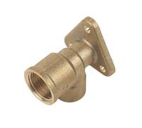 Embrass Peerless Trade End Feed Wallplate Elbow 15mm x 1/2"