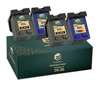 EMBRIIO 21XL 22XL Set of 4 Compatible Ink Cartridges 21 22 Replacement for HP Deskjet F2120 F2180 F2280 F335 F375 F380 F390 F4180 F4190 3940 D1460 D1530 D2360 D2460 Officejet 4315 4355 PSC 1410 1415