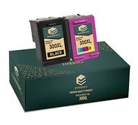 EMBRIIO 300 300XL Set of 2 Compatible Ink Cartridges Replacement for HP Deskjet D1660 D1663 D2530 D2545 D2560 D2660 D5560 F2420 F2480 F4210 F4240 F4272 F4280 F4580 F4583 Photosmart C4780 C4680