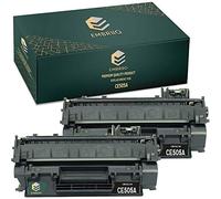 EMBRIIO CE505A 05A Set of 2 Compatible Toner Cartridges Replacement for HP LaserJet P2030 P2035 P2035n P2050d P2055 P2055d P2055dn P2055x Canon i-SENSYS LBP6300dn LBP6650dn LBP6670dn