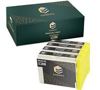 EMBRIIO LC-1000BK | 4 BLACK Compatible Ink Cartridges Replacement for Brother DCP-130C DCP-135C DCP-150C DCP-330C DCP-350C DCP-357C DCP-540CN DCP-560CN DCP-770CW MFC-235C MFC-465CN FAX-2840