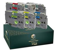 EMBRIIO TZe-231 131 431 531 631 731 6 Label Tapes 12mm Replacement for Brother P-Touch PT-H110 E550WVP E100 P700 H105 H101C D600VP H100 P750W H100LB| Black on Clear/White/Red/Blue/Yellow/Green