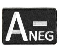 Embroidered A- Blood ID A Negative Blood Group Iron on Patch