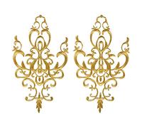 Embroidered Applique Sew On Flower Embroidery Patch for Cosplay Costumes Gold, 26.5 x 15 cm