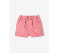 Embroidered baby girl's shorts sweet pink