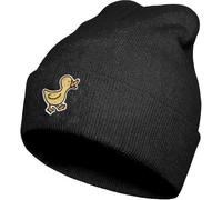Embroidered Beanie Hats for Men Women, Winter Funny Knit Hat, Stuff Accessories Gifts, Duck, One size