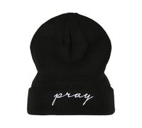 Embroidered beanie Mister Tee Pray Noir TU
